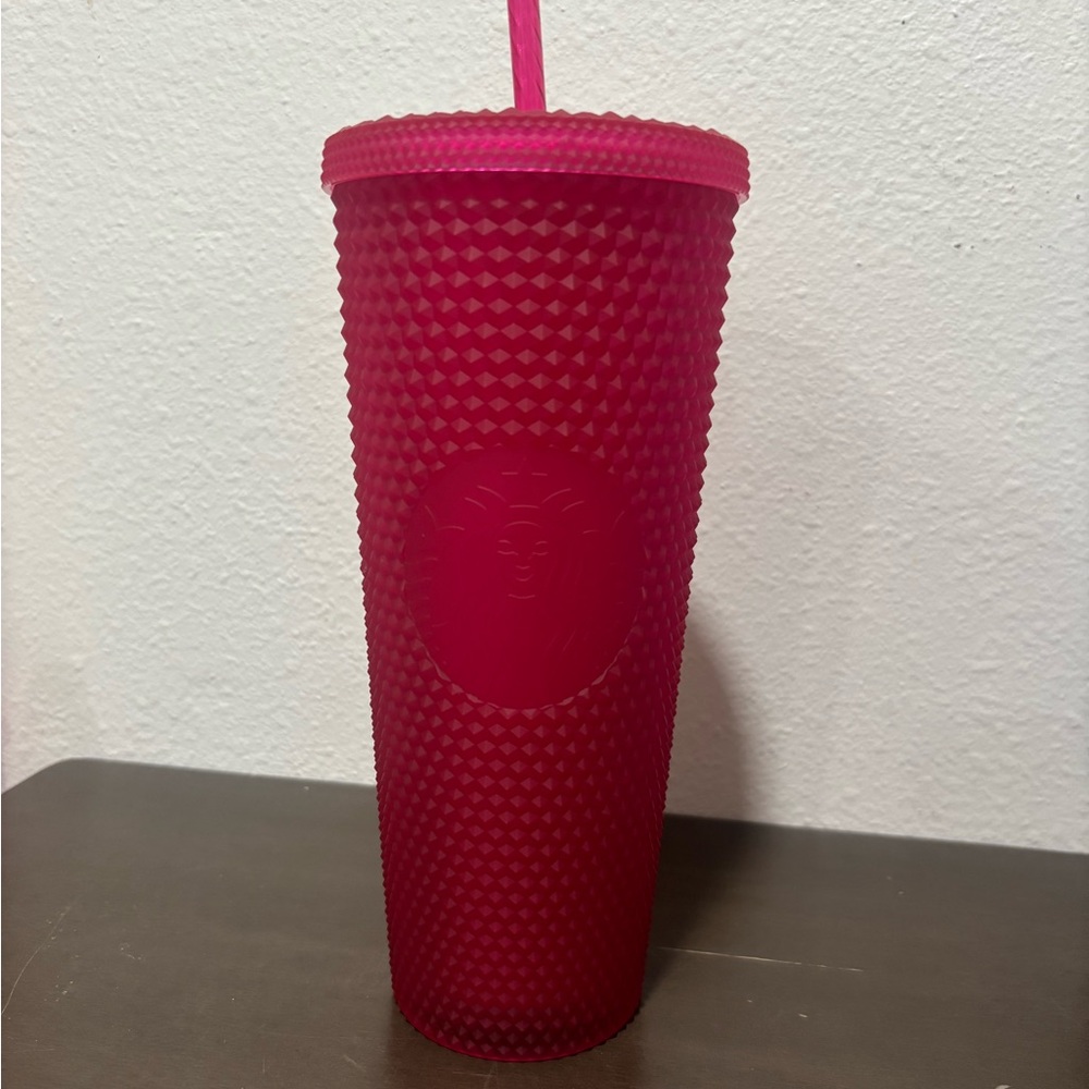 Starbucks Pink Textured Tumbler with Straw
